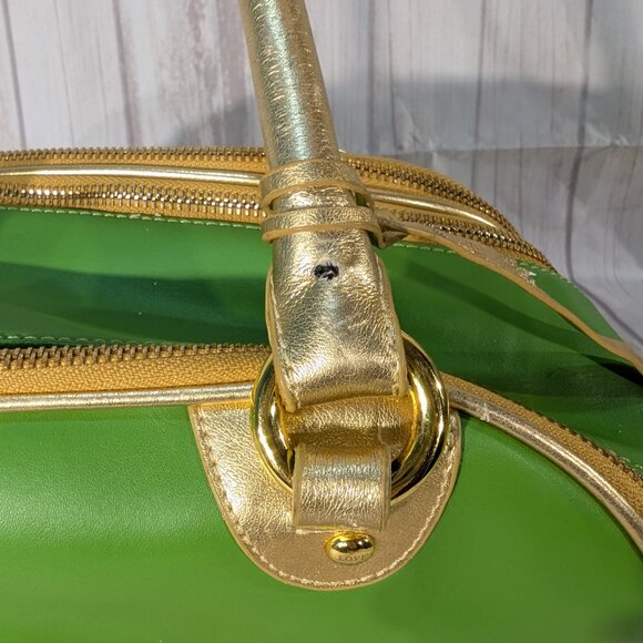 Juicy Couture Vintage Green-Gold Pet Carrier Bag - Picture 3 of 14